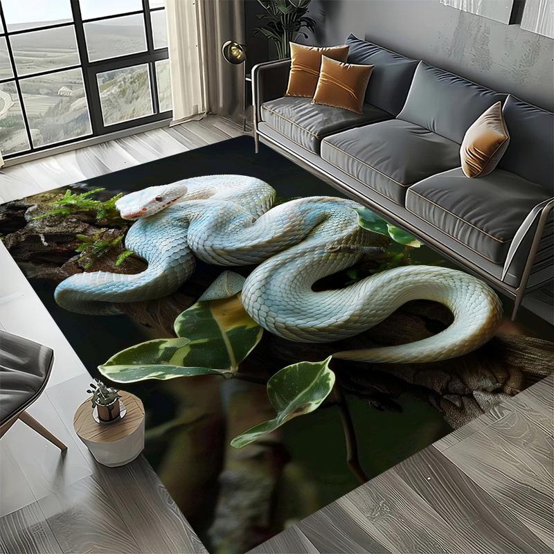 Living Room Sofa Kitchen Entrance Doormat Large Area Rugs 3D Printing Animal Snake Pattern Carpet Non Slip Balcony Floor Mat