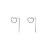 Small Fresh Hollow Love Stud Earrings Personalized Short Fashion Thread Design Heart Earrings