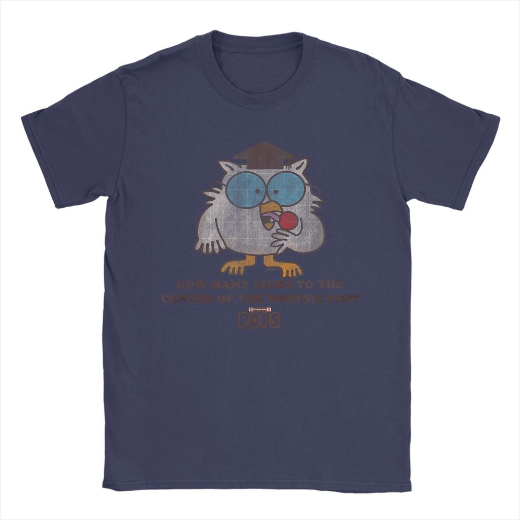 Tootsie Roll Pop Eule Wie viele Lutscher bis zum Kern T-Shirts Herren Vintage T-Shirt Rundhals T-Shirts Kurzarm Kleidung Neuankömmling