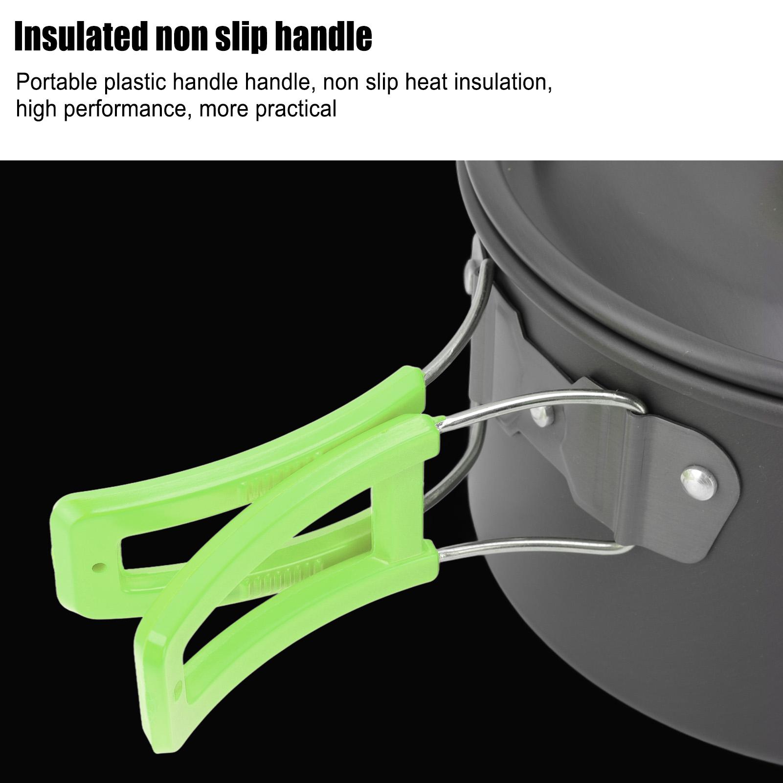 

Outdoor Camping Pot Set with Tableware Non Stick Camping Cookware Kit for Picnic Fishing