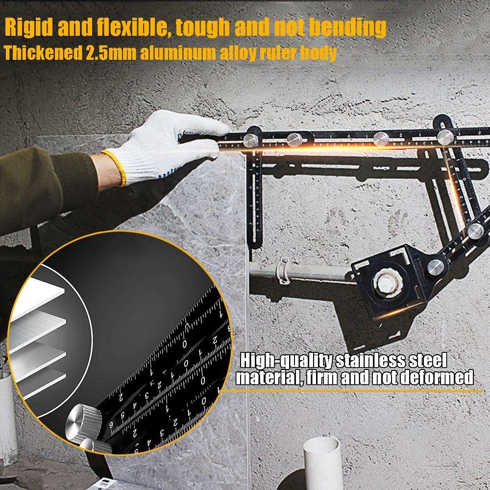 High Precision Multi Angle Measuring Ruler Inches & Centimeters Folding Ruler Woodworking