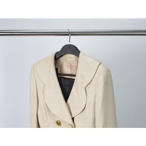 Sawafuji Formal Capella B2P Clothes Hanger, Black, 420mm Wide, Set of 2, for Neat Storage, Clothes Storage, Clips, Fits Skirts, Pants, and Trousers, P