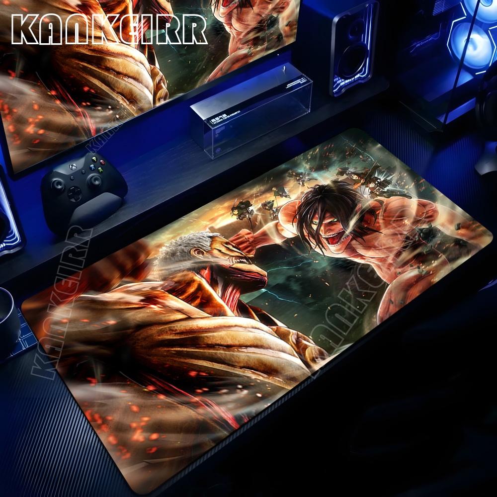 Xxl Cool Attack On Titan Anime Mouse Pad Office Computer Keyboard Gaming Accessories Mousepad NonSlip Desk Mat Pc Large Carpet
