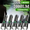 P200 Super Výkonná LED Svítilna Zoom Taktická Svítilna Vestavěná Baterie USB Dobíjecí Vodotěsná Lampa Ultra Jasná Lucerna