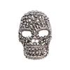 Rhinestone Retro Skull Pin Punk Style Gothic Skull Badge Lapel Pin  Halloween Party