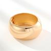 Classic Drum-shaped Spring-Opening Wide-edged Alloy Bangle