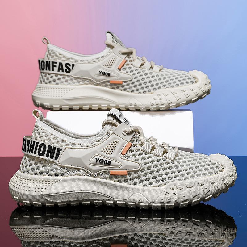

2025 summer new Korean version breathable fly-woven men s shoes trendy student running sports shoes casual shoes lightweight wear-resistant shoes 41