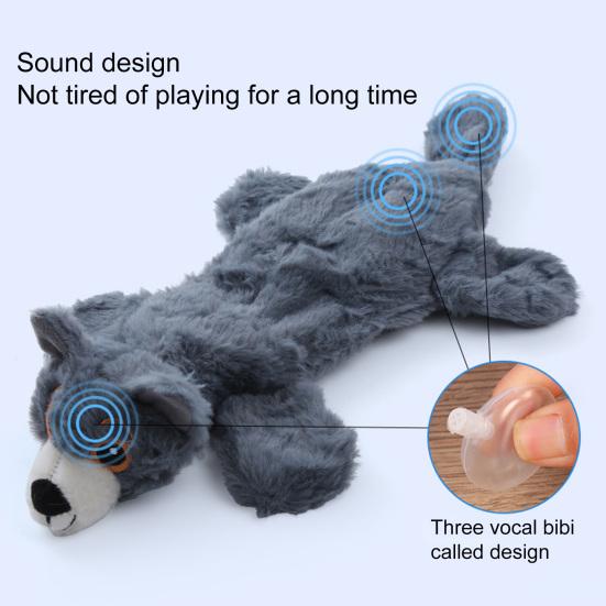 Dog Chew Toy Adorable Appearance Bite-resistant Cartoon Shape Washable Tear-proof Relieve Boredom Extra Soft Pet Dog Cat Interactive Sound