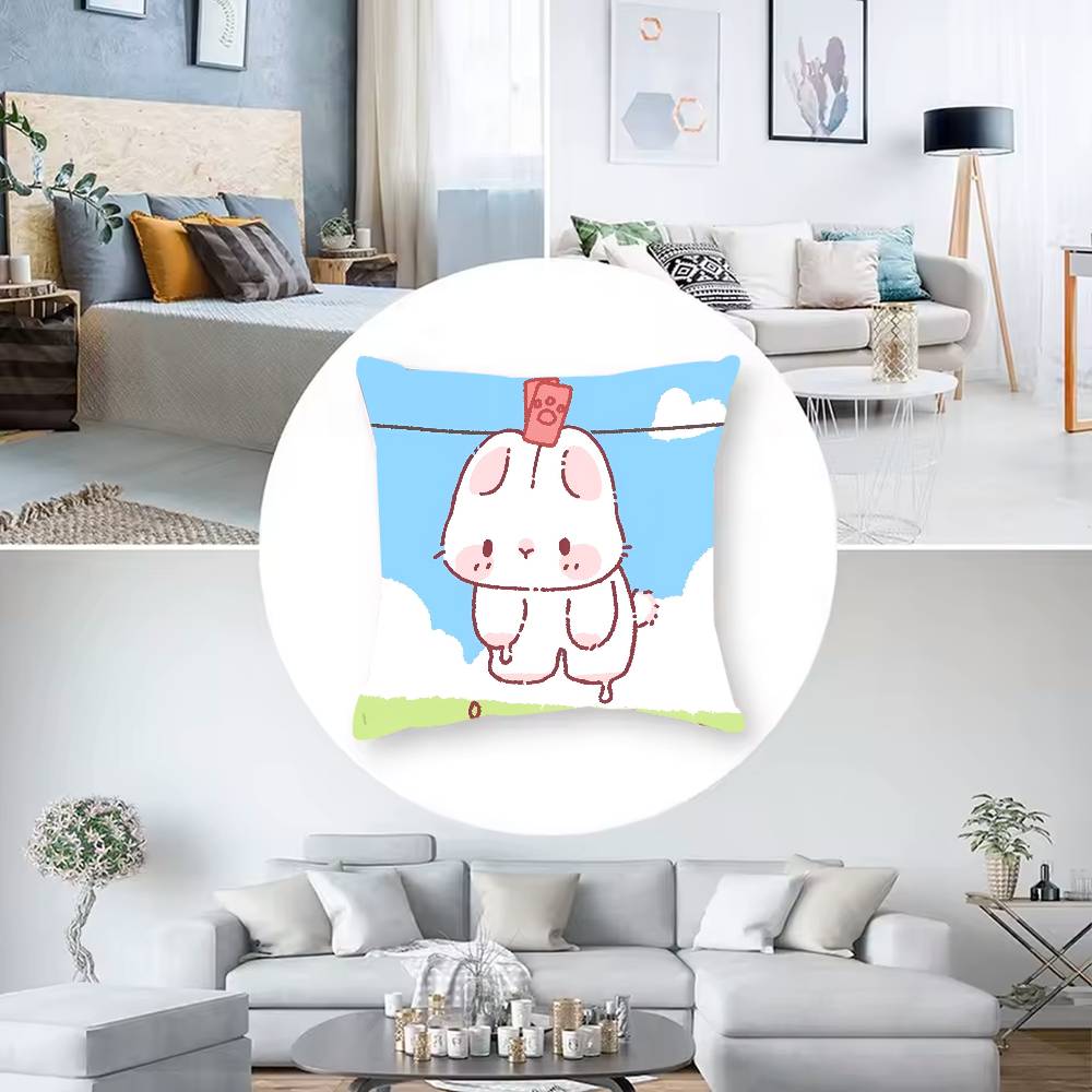 Niedlicher R-res-trainierter Tier-Anime Kwaii Kissenbezug Milbenabweisend Unsichtbarer Reißverschluss Sofa Bett