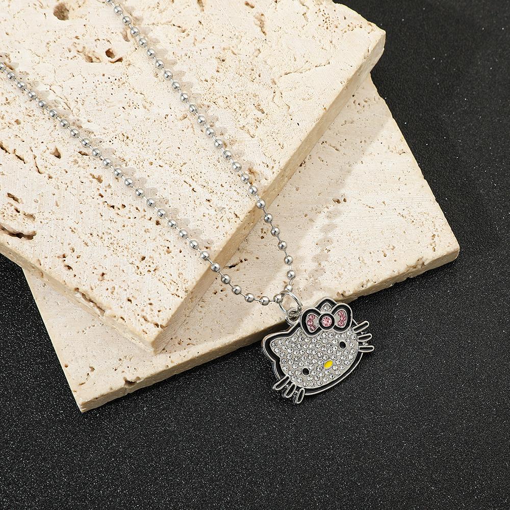 Sanrio Hello Kitty Necklace Fashion Anime Figure Hello Kitty Pendant Necklace for Student Birthday Party Jewelry Gifts