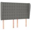 VidaXL Headboard with Ears Dark Grey 147x23x118-128 Cm Fabric3118389
