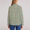 Women's Shirt With Floral Print Buttons, Long Sleeved Casual Regular Shirt  Blouses Casual Plus Size Basic Tops