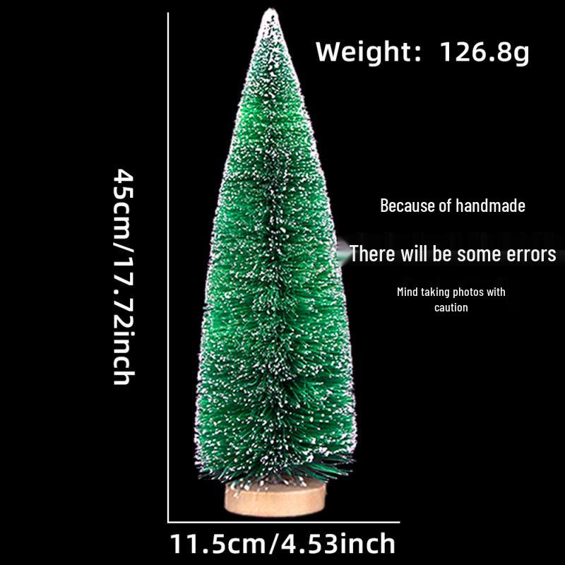 Schnee-beflockter Mini-Sisal-Weihnachtsbaum: Künstliche Weiße Zeder in verschiedenen Größen zur Dekoration von Mikrolandschaften