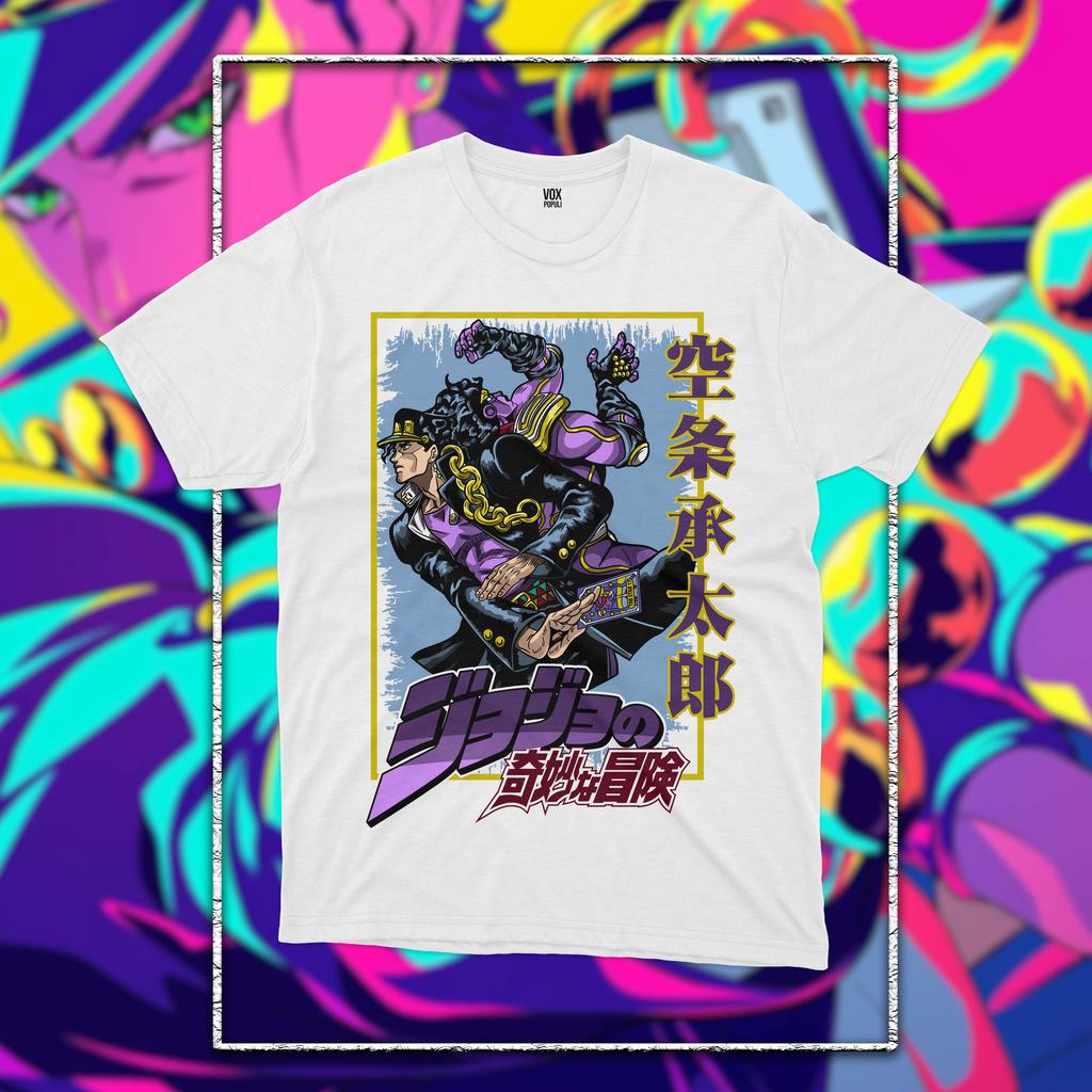 JOJO T-Shirts Japanischer Anime Manga Herren Baumwoll-T-Shirt Lässig Baumwolle Streetwear Kurzarm Herren Damen Kleidung Hohe Qualität Damen Herren Kleidung