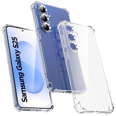 Nárazuvzdorné silikonové pouzdro pro Samsung Galaxy S25 Edge S24 S23 S21 FE S22 Ultra Plus 5G Průhledný Ultra tenký Měkký kryt S25ultra Skořepina
