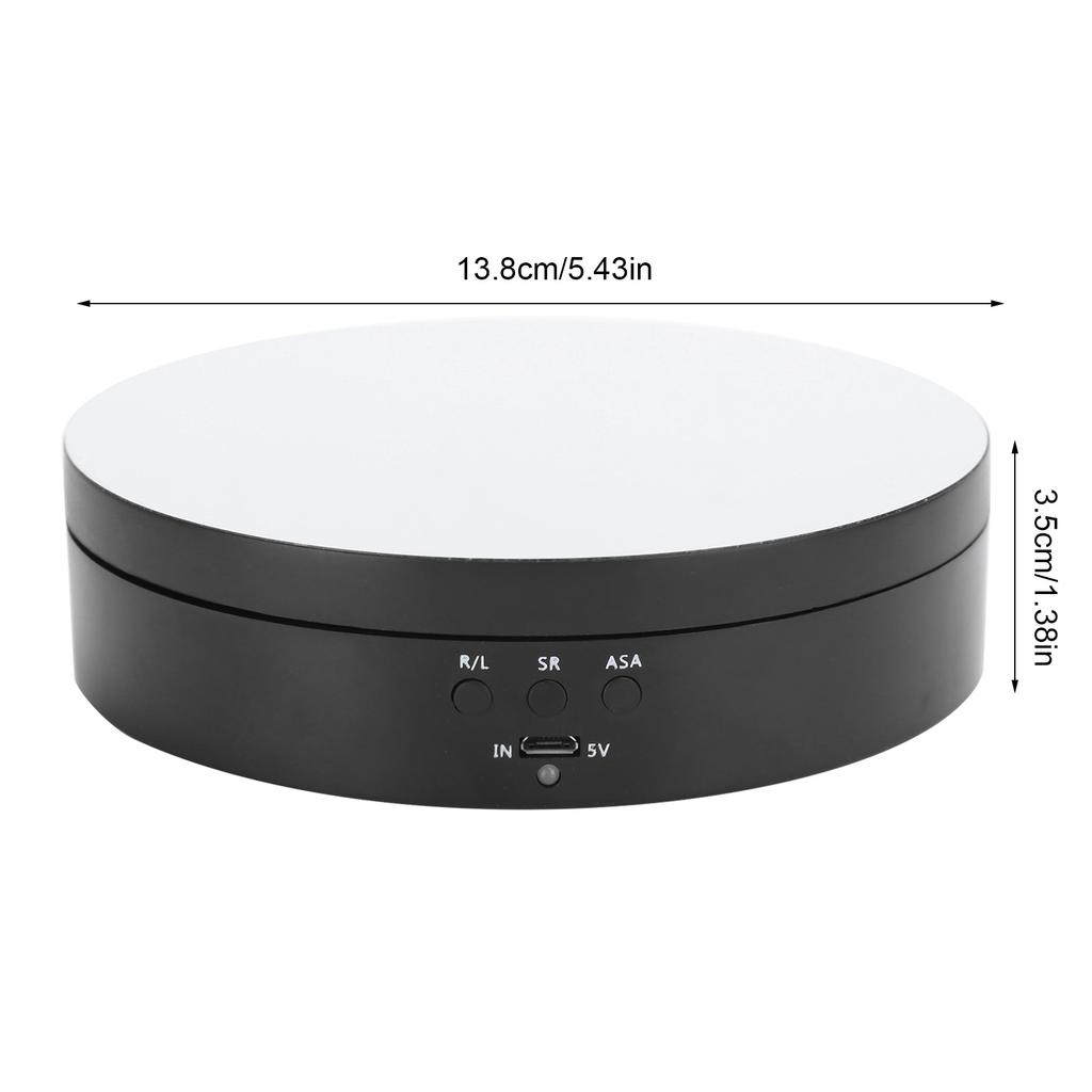 3 Speeds Electric Rotating Display Stand 360 Degree Turntable Jewelry Holder USB Charging