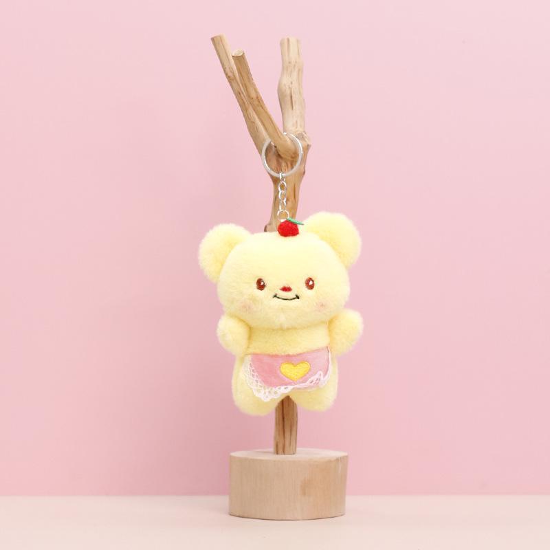 Cute Butter Bear Plush Doll Keychain Pendant