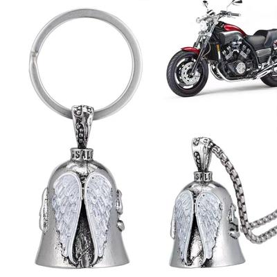 Luck Riding Bell Μοτοσικλέτα Guardian Angel Wings Lucky Exorcist Bell Keychain Good Luck Talisman Keyring