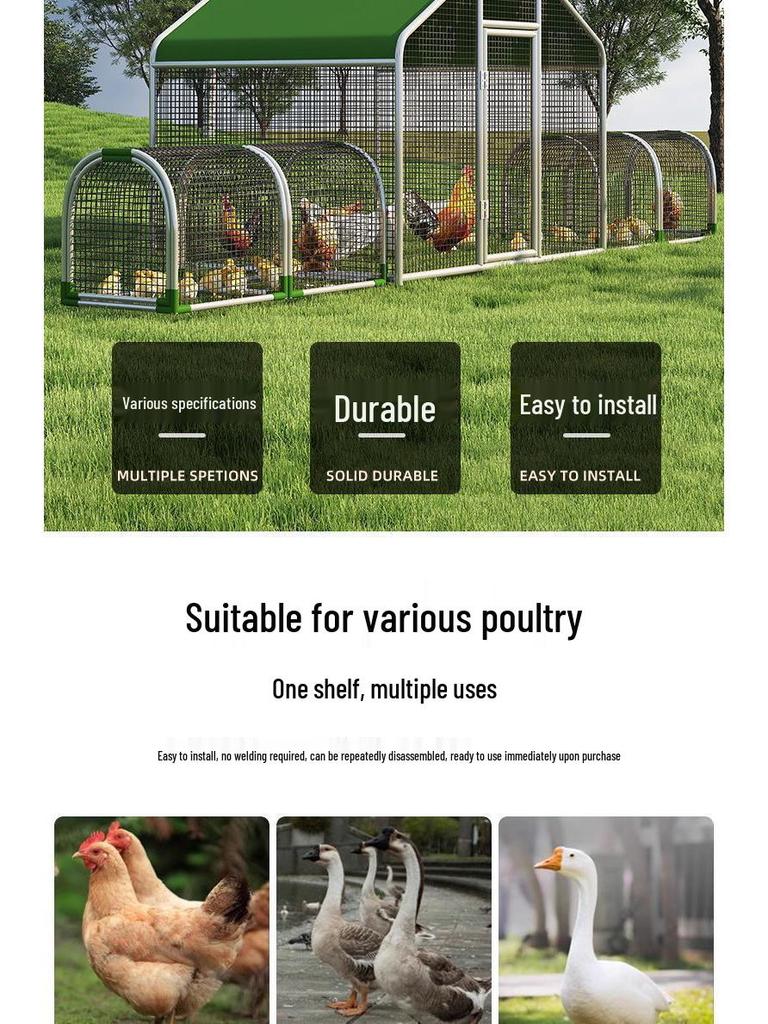 Chicken Walking Tunnel: Ground Cage Extension for Pet Chickens