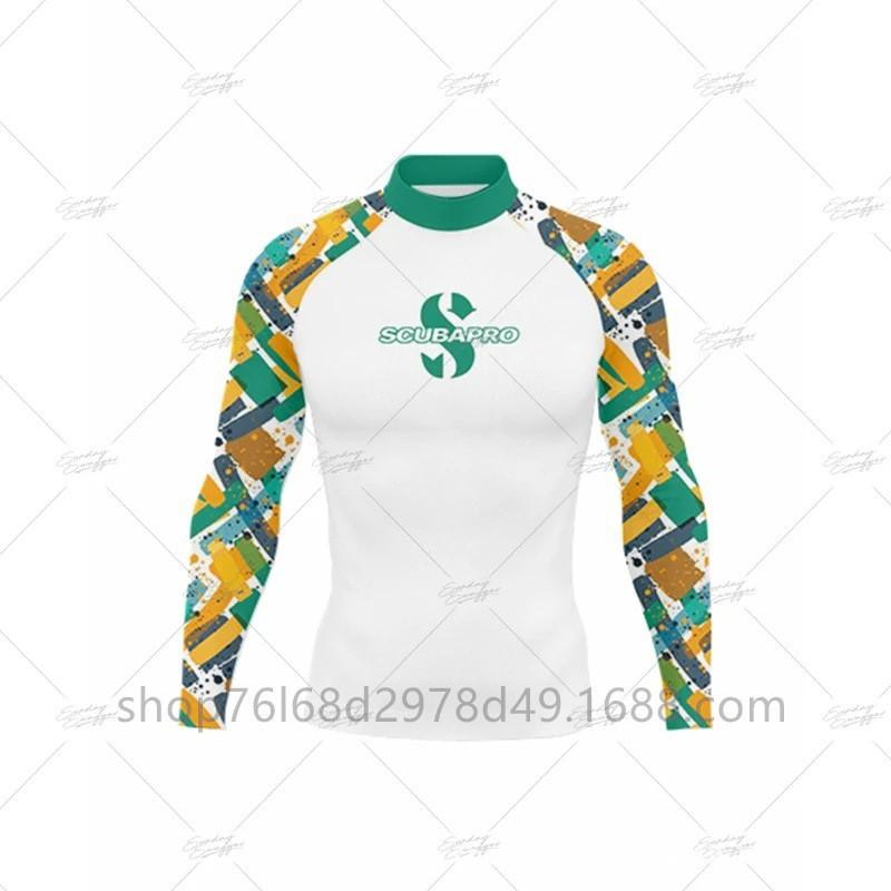 SCUBA Surfing Wear Outdoor Sunscreen Snorkeling Swimwear Long-sleeved Split Top Quick-drying Diving Suit Support