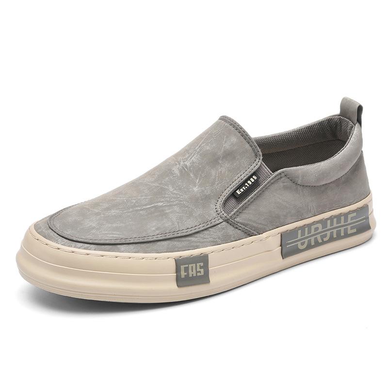New Spring Mens Shoes Korean Style Versatile Trendy and Fashionable Light Luxury Casual Mens Canvas Shoes Flat Soled Trendy Shoes