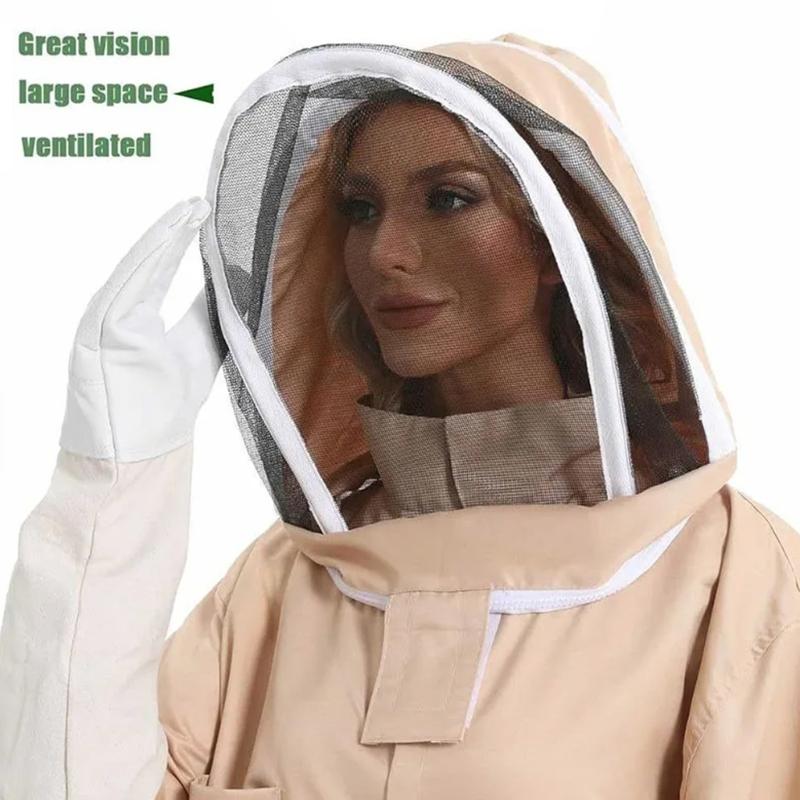 Beekeeping Protective Gear Entire Body Suit Ventilated Fabric Flexible Cuffs Detachable Neighborhood Beekeeping Clothing For Gardening Beekeepers