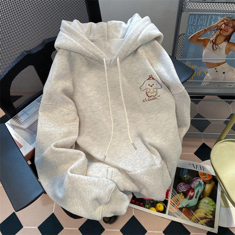 2026 New Hooded Sweater American Design Sense Men's Season Fleece Thickened Women's Long-sleeved Top