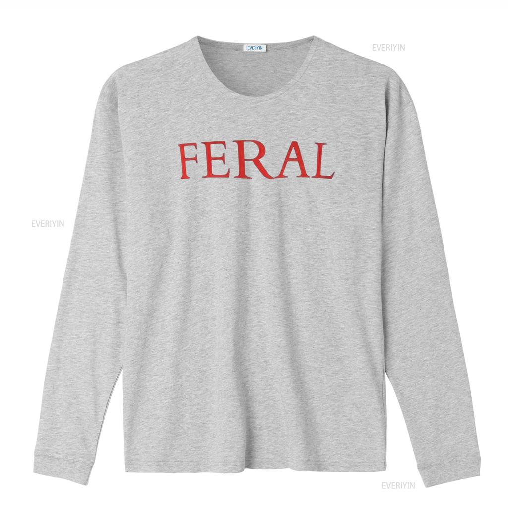 Mens FERAL Paint The Town Red Design Friends T Shirt Black L Vintage Washed Top For Everyday Wear Stretched Unisex Versatile