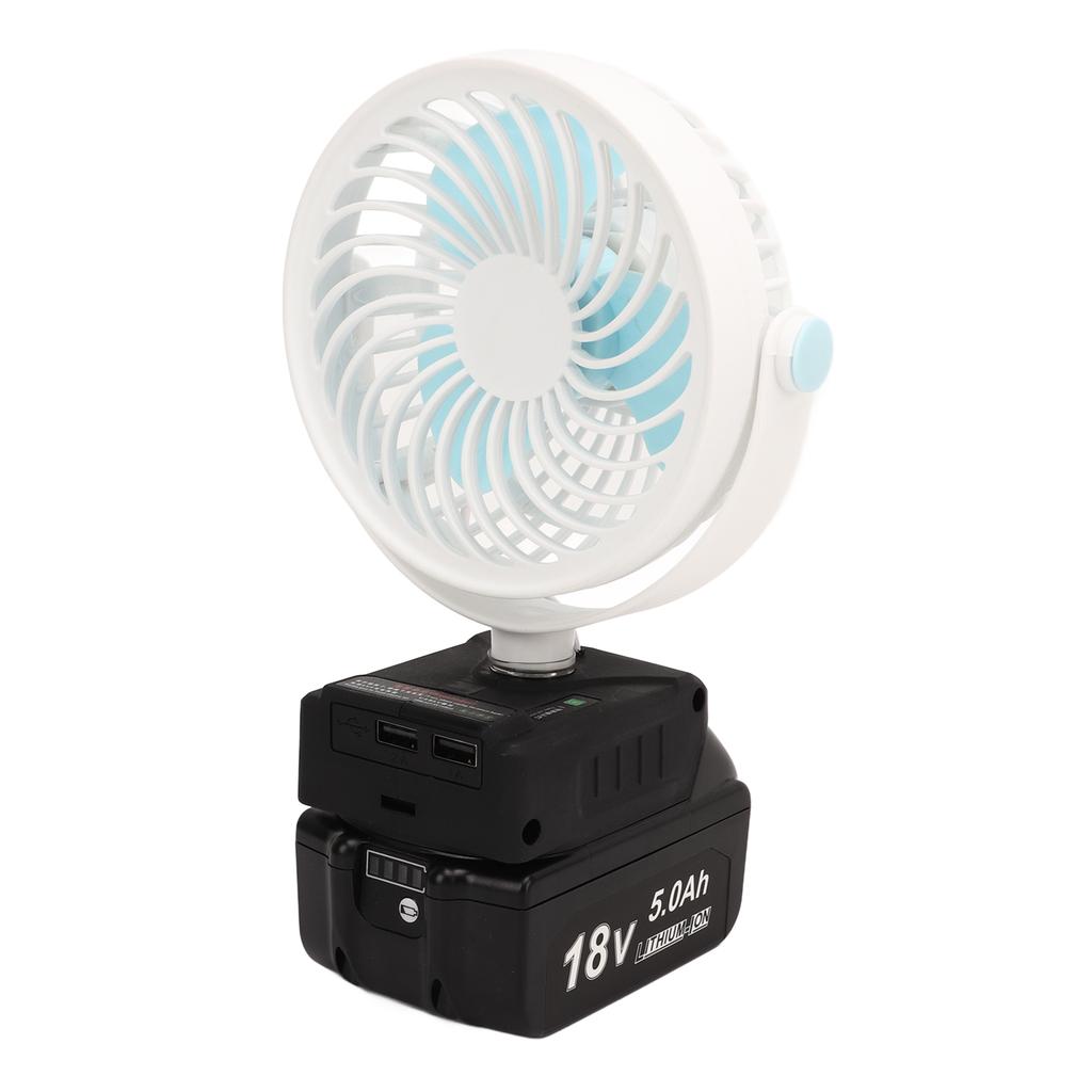 5in Cordless Fan Rechargeable Desk Fan Battery Powered Small Electric Fan with 2 USB Charging Ports