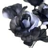 Artificial Rose Flower Arrangement with Fabric Leaves for Halloween Party Table Centerpiece Room Vase Display Photo Scene Placement