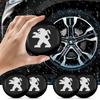 4 stk 56 mm Emblemer Bilfelgnav Sentrum Dekaler Auto Deler Dekaler for 206 307 508 2008 5008 107 106 205 308 208 407 608