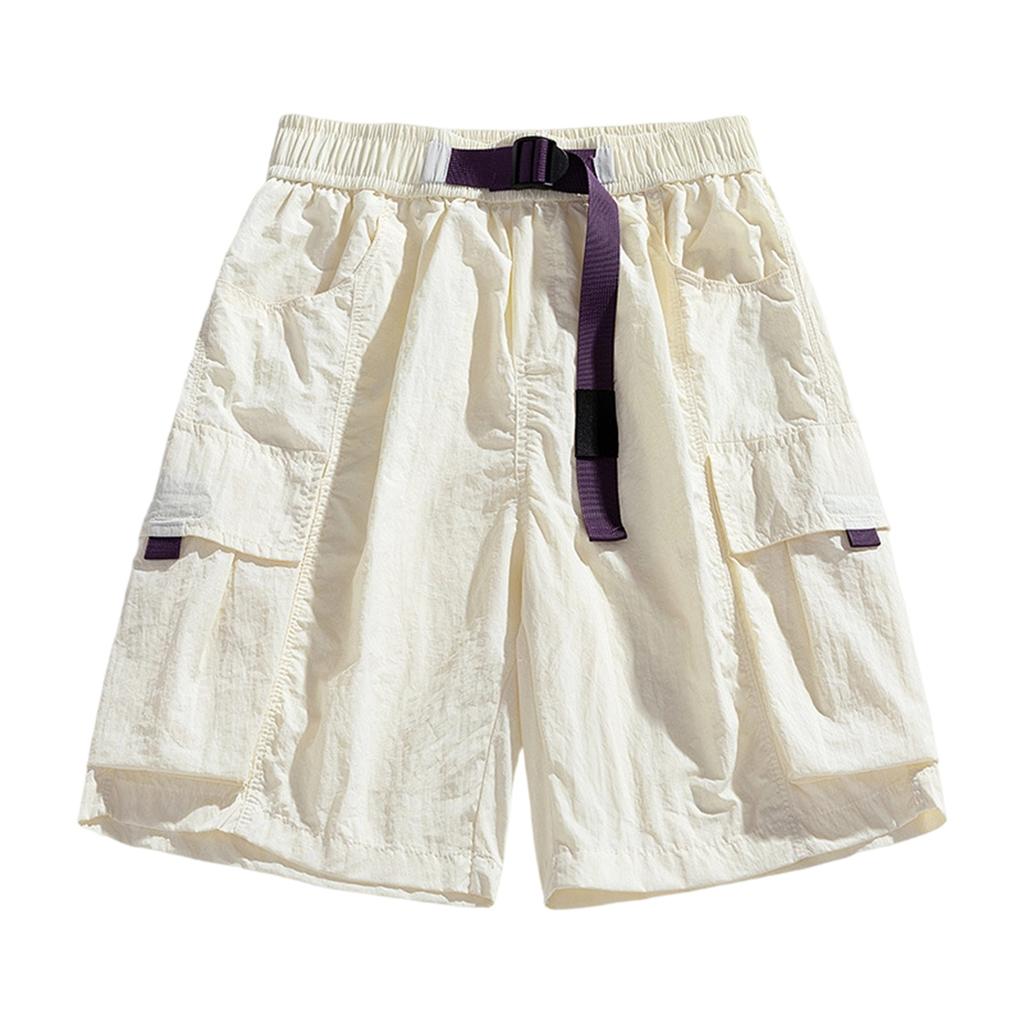 Herren Cargoshorts Entspannte Passform Mehrere Taschen Fünf-Punkt-Länge Elastischer Bund Outdoor Utility-Shorts