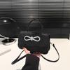 Portable Casual Simple Personalized Bow Women's Bag New Fashion Shoulder Messenger Small Square Bag