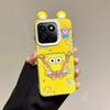 KEYSION Cute Ear Cartoon Case for HONOR X7c with Lanyard Soft Silicone+PC Shockproof Phone Cover for Huawei Honor 200 Smart 5G