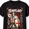 Templar Knight Crusader Medieval Armor Cross Graphic Unisex TShirt