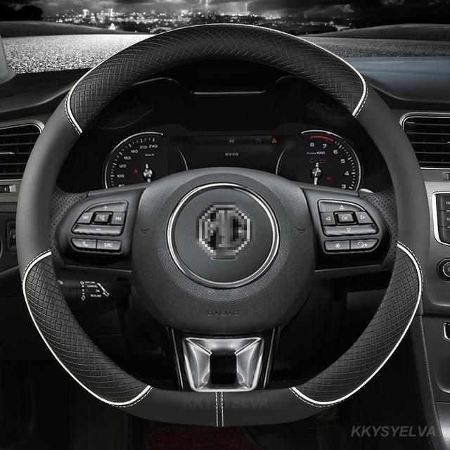 Coprivolante in Pelle Microfibra 38cm 15" Per MG 3 5 6 HS ZS EV MG3 3SW MG5 MG6 MG7 ZR EHS GT EZS Accessori Auto