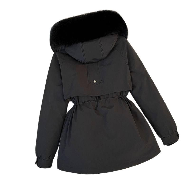 Women's Mid-Length 3-in-1 Parka: Detachable Liner, Cotton-Padded, Windbreaker Jacket.