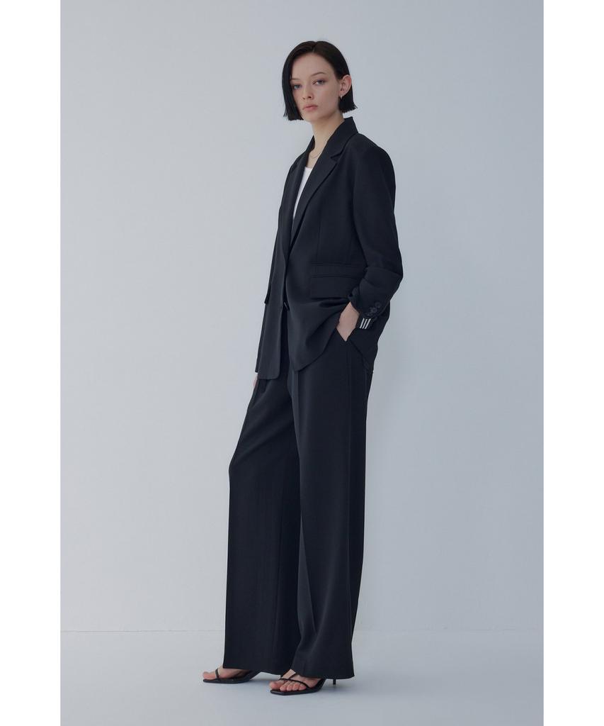 Bobeu Belted One-Tuck Wide Pants_Black 7156230006