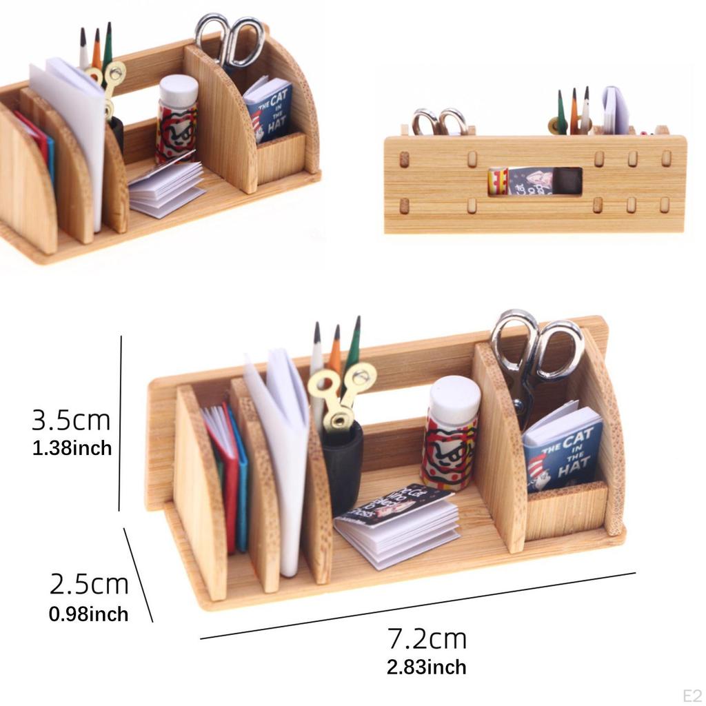 Dollhouse Miniature Tabletop Bookshelf Cute 1/12 for Pretend Play Doll House