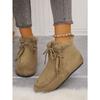 Lace-up Fleece Snow Boots 2025 Winter New Plus-size Warm Cotton Shoes for Women