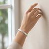 Waterproof Cat's Eye Bracelet Zinc Zinc Alloy Silver Wrist Circle Ornaments Opening Brushed Bangle  Kids