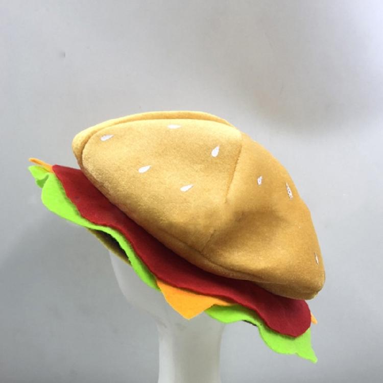 Hamburger Hat Crazy Party Supplies Decorations Silly Cap for Adult Festival Food