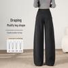 HSTYLE Women's Wool Blend Micro-Shaping Wide-Leg Casual Pants