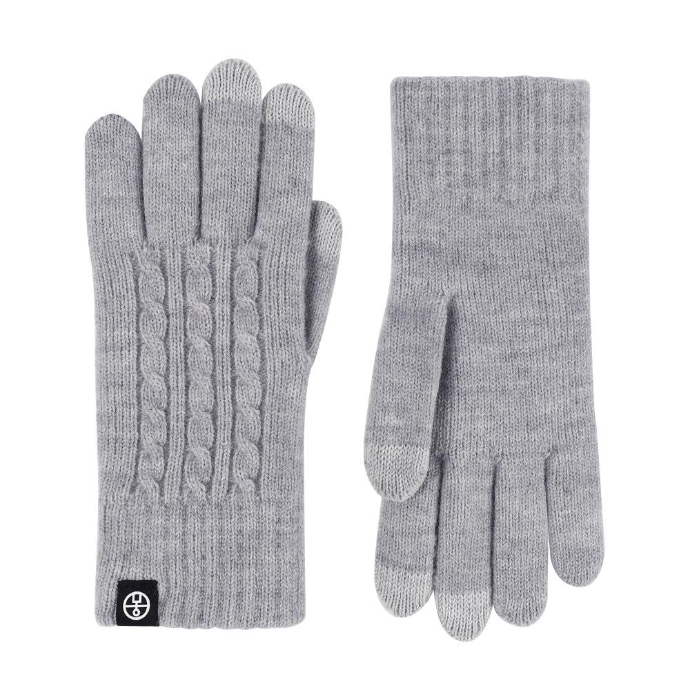 Winter gloves women's warm and comfortable knitted gloves women's outdoor riding gloves men's piled thickened touch screen gloves women