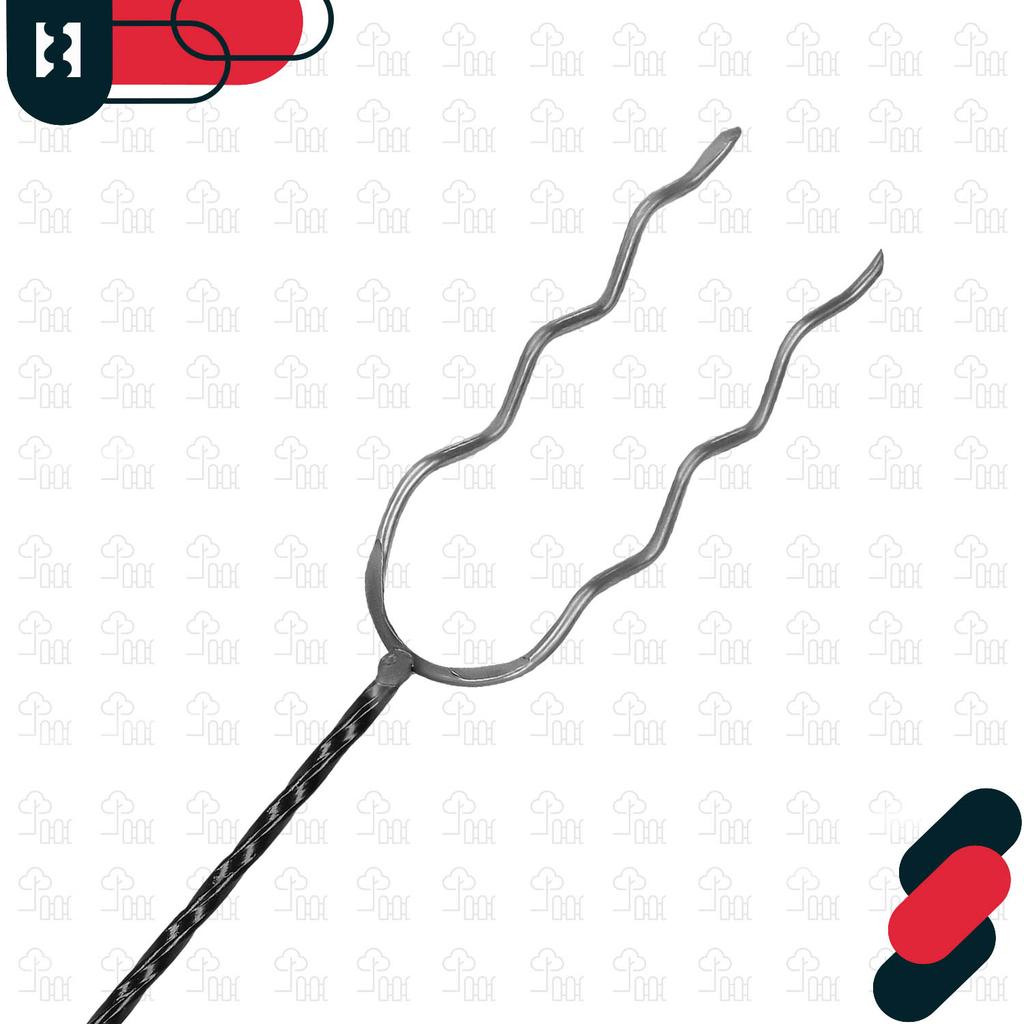 Kotarbau® Campfire Fork Grill Fork Double-Pronged Campfire Fork Wavy Stick For Sausage 100 Cm Set Of 10