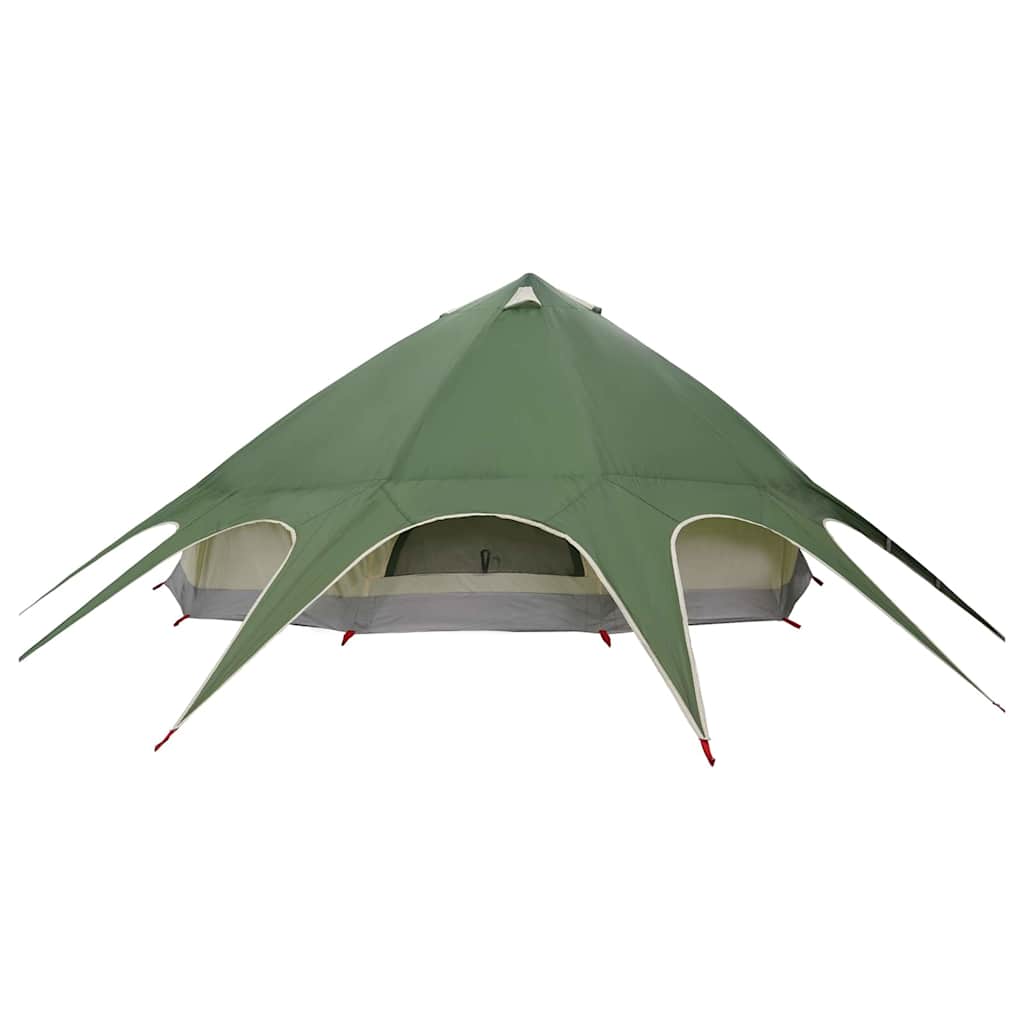 Teepee Tent for 9 People Green and Gray 502 X 502 X 297 Cm