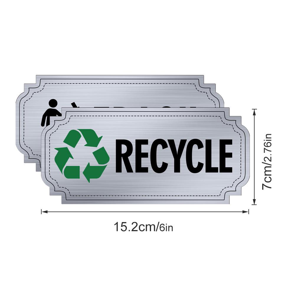 Reusable Magnetic Trash Sorting Bin Labels - Eco-Friendly Stickers