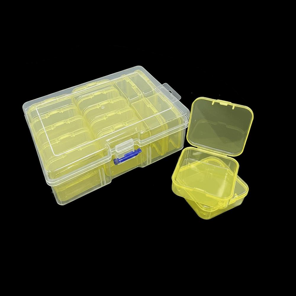 14pcs/set Multifunctional Transparent Plastic Storage Box Set with Sorting Compartments Dustproof 14pcs Organizer Containers