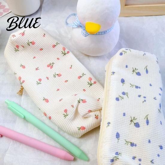 School Supplies Pouch Cute Floral Pencil Case Mini Cotton for Pens Pencils Erasers