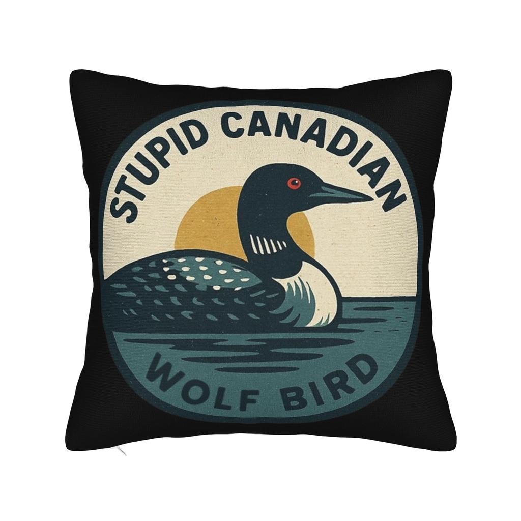 Dekorative Kissenhülle Beheizte Rivalität Dummer Kanadischer Wolf Vogel Produkt Sofa Kissenbezug Hülle Quadratisch Mehrere Größen